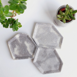 OCHI trinket trays set - grey marble